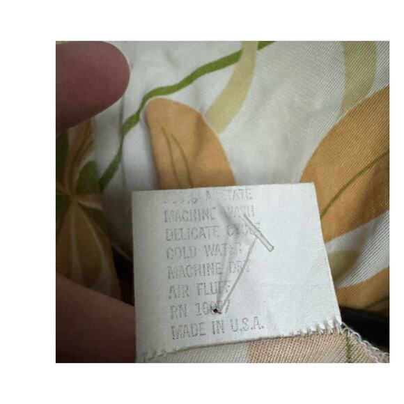 American Vintage unbranded 70's yellow Floral Maxi button down Dress medium - Picture 11 of 16